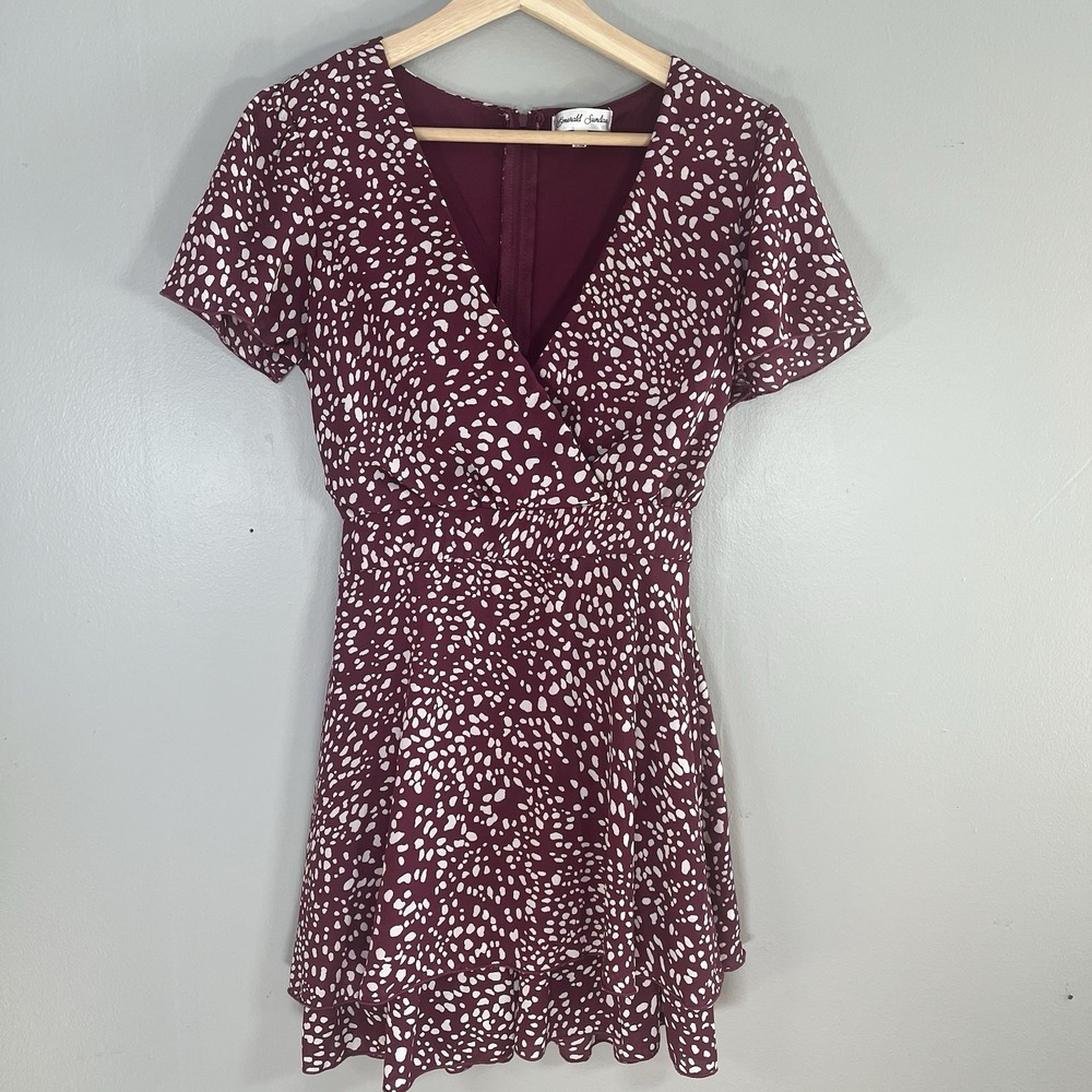 EMERALD SUNDAE Womens‎ Short Sleeve Short Party Fit + Flare Dress Size 3